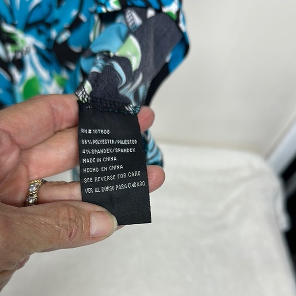 R&K Black and Blue Floral Midi Dress - Picture 7 of 8